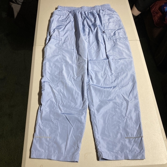 Champion Athletic Pants Light Blue Men's Large L Athleisure Elastic Waist EUC - Picture 1 of 5